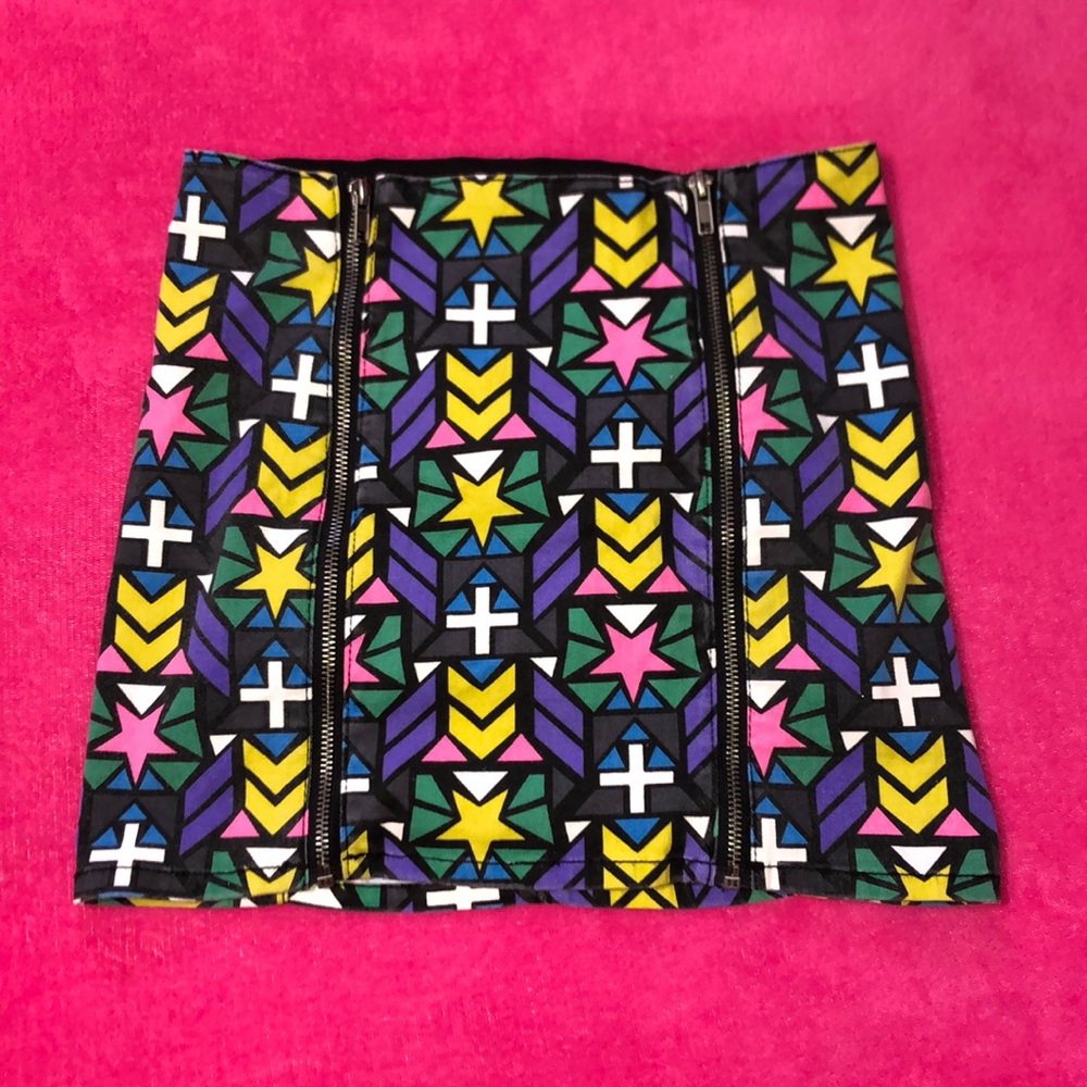 Retro Multi Color Mini Skirt 🦄 - Picture 3 of 4